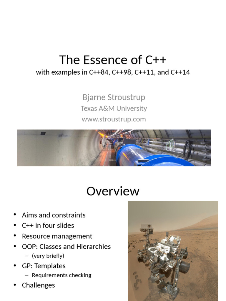 Bjarne Stroustrup - The Essence of C++ With Examples in C++84, C++98 ...