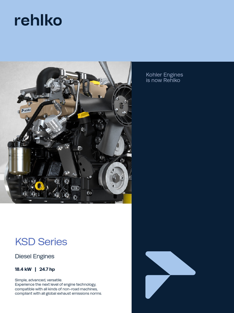 Kohler KSD 1403 Diesel Engine Overview | PDF | Engines | Horsepower