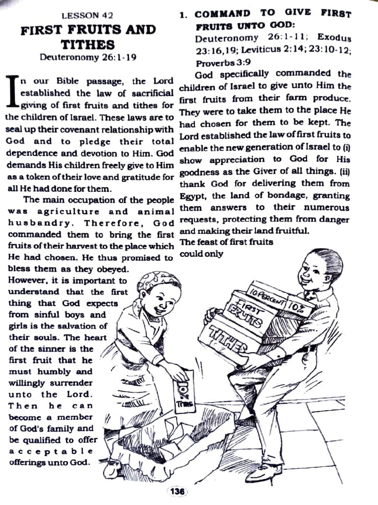 First Fruits and Tithes Explained | PDF | Book Of Deuteronomy | Tithe