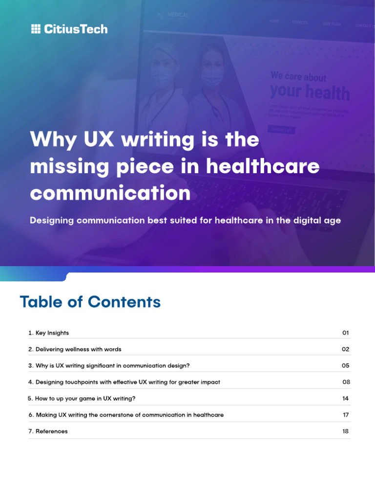 UX Writing's Role in Healthcare Communication | PDF | Communication ...