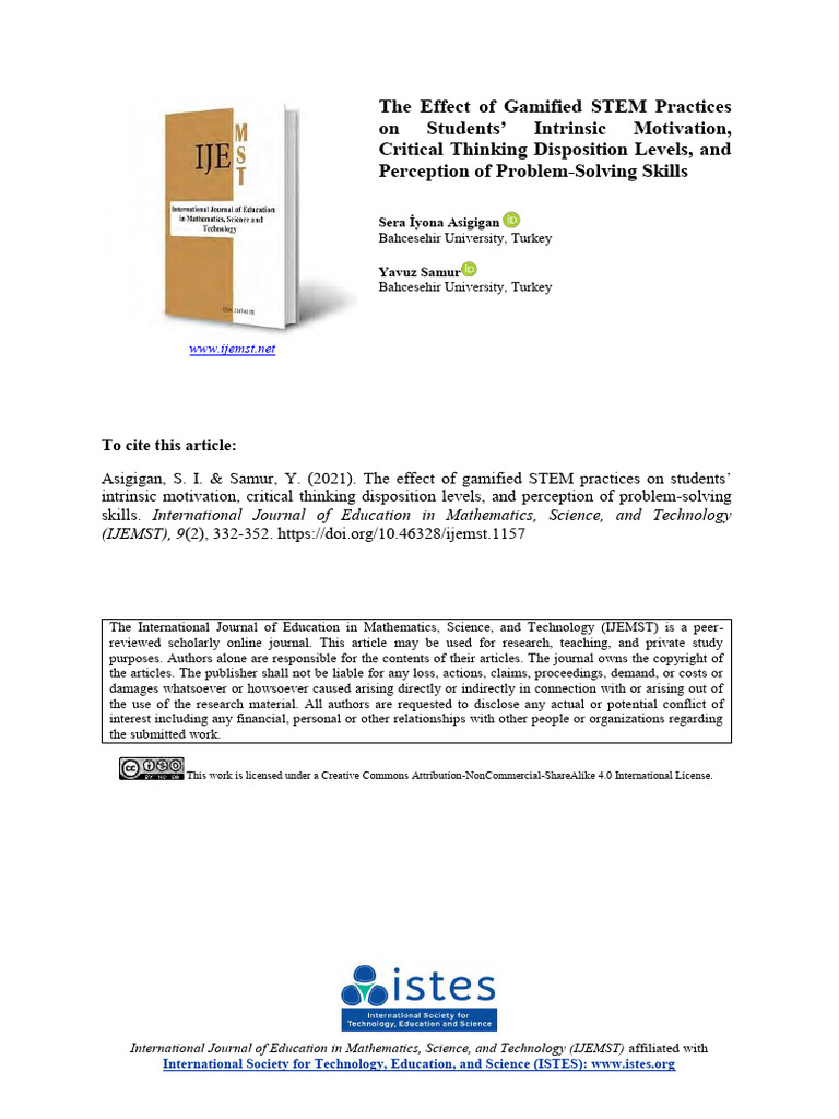 STEM edu | PDF | Critical Thinking | Project Based Learning