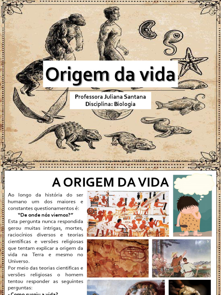 Origem Da Vida | PDF | Abiogênese | Vida