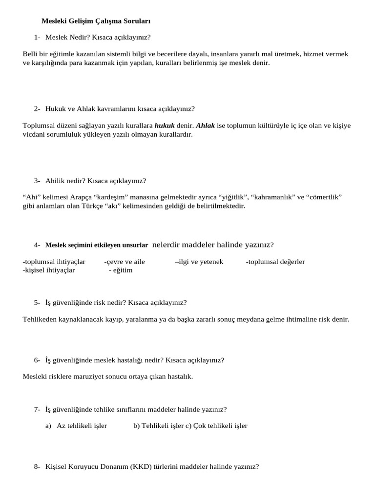 Mesleki Geli%C5%9Fim %C3%87al%C4%B1%C5%9Fma Sorular%C4%B1 1 | PDF