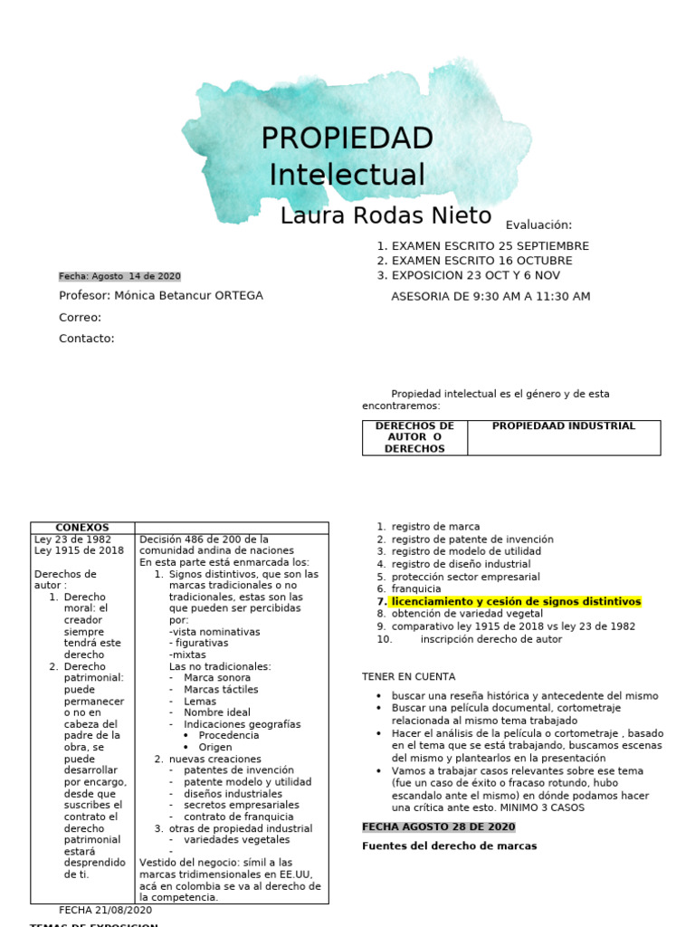 Propiedad Intelectual | PDF | Marca | Propiedad intelectual