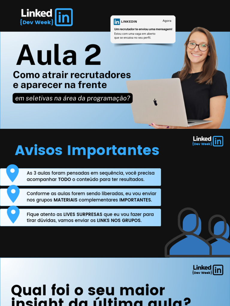 Aula 2 LINKEDIN DEV WEEK | PDF | LinkedIn