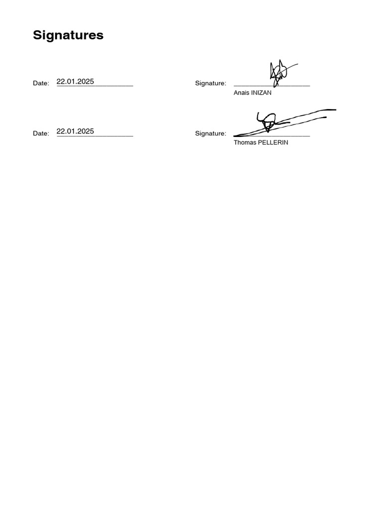 Signatures: Date: - Signature | PDF
