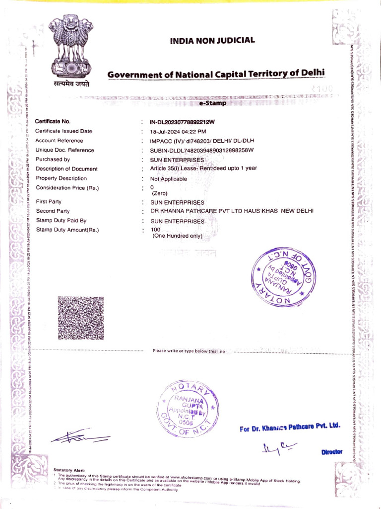 Dr. Khanna Pathcare Agreement 2024 | PDF | Indemnity | Common Law