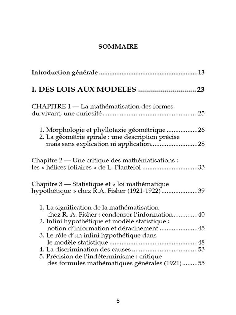 Mathématisation et Modèles en Biologie | PDF | Science | Mathématiques