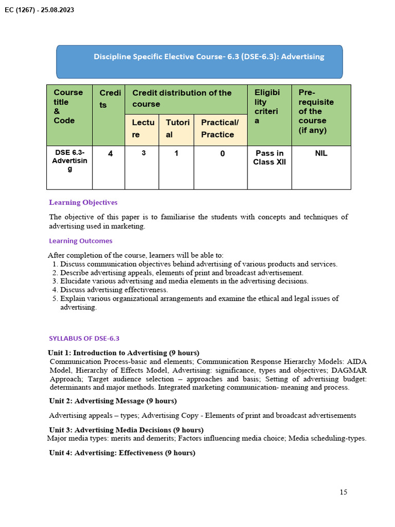 Advertising | PDF | Advertising | Marketing Communications