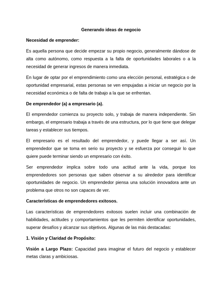 Claves para Emprender con Éxito | PDF | Iniciativa empresarial ...