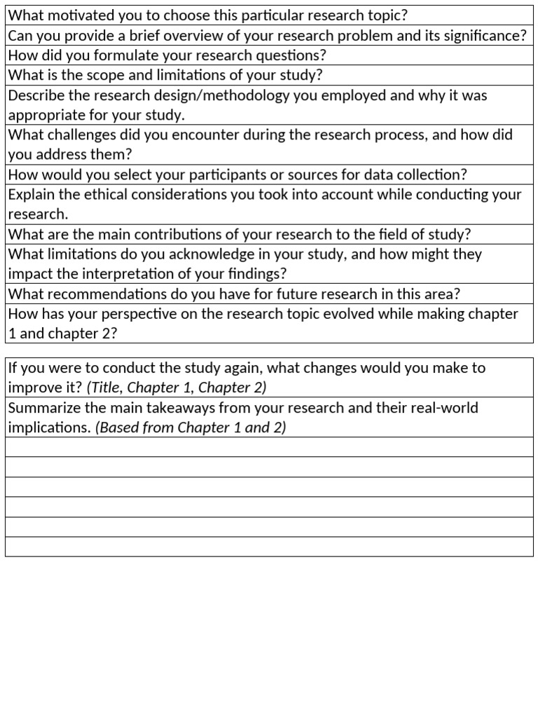 Research Topic Overview and Insights | PDF