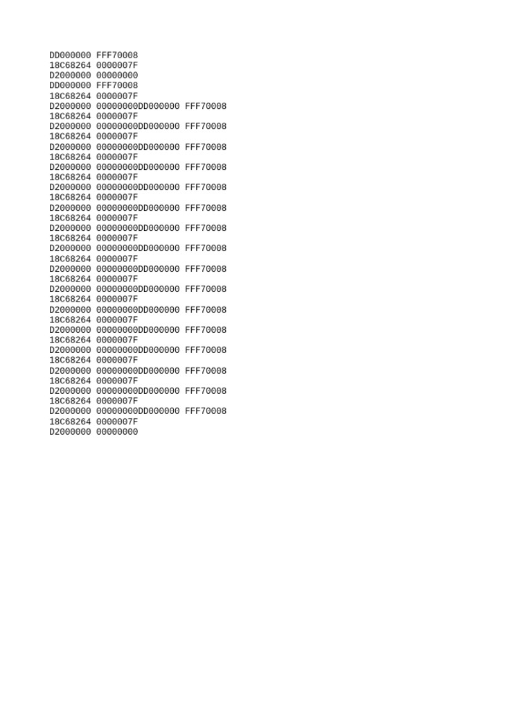 Hexadecimal Data Sequence Analysis | PDF