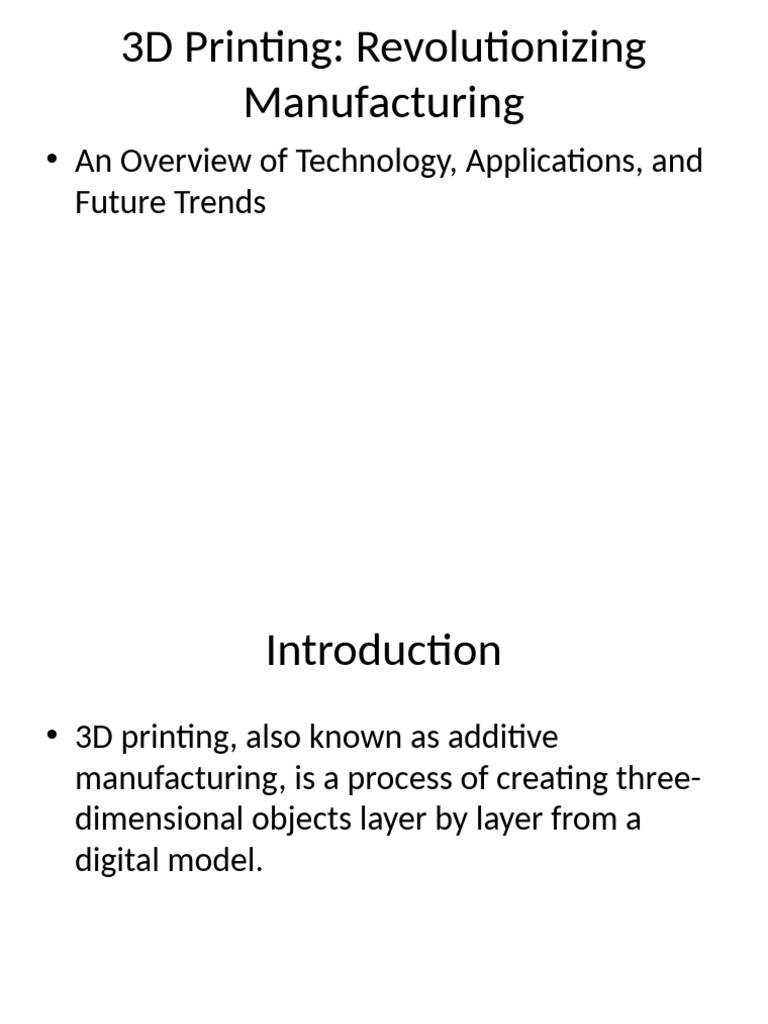 3D Printing: Transforming Industries | PDF | 3 D Printing | Secondary ...