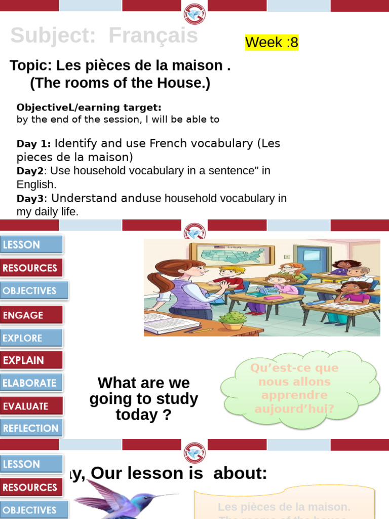 Vocabulaire des pièces de la maison | PDF | Interior Design | Furniture