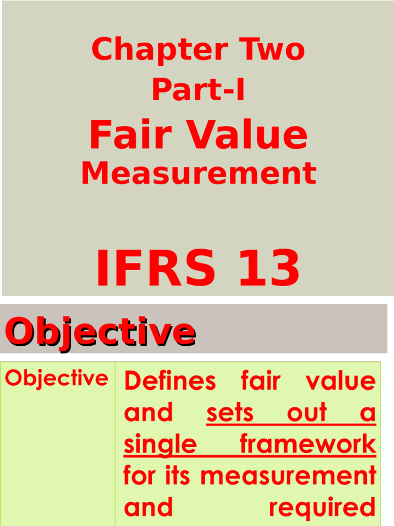 Fair Value Measurement Under IFRS 13 | PDF | Fair Value | Valuation ...