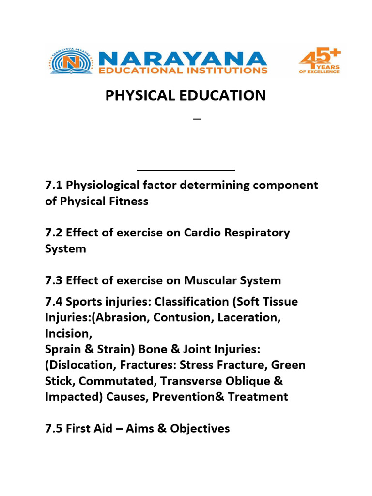 Physiology and Sports Injuries Overview | PDF | Flexibility (Anatomy ...