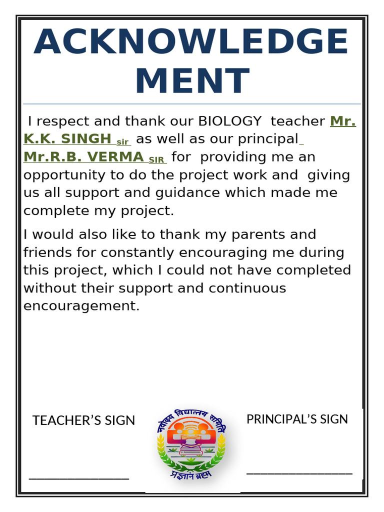 ACKNOWLEDGEMENT | PDF
