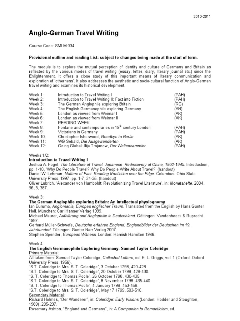 Travel Writing PDF Travel Literature