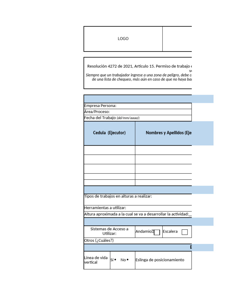 Permiso de Trabajo en Alturas: Requisitos y Procedimientos | PDF