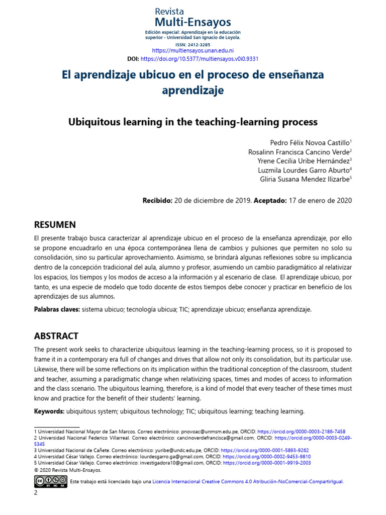 Aprendizaje Ubicuo en Educación Superior | PDF | Tecnologia Educacional ...
