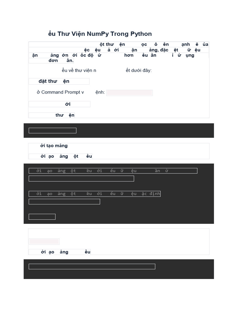 Thư Viện NumPy Trong Python | PDF