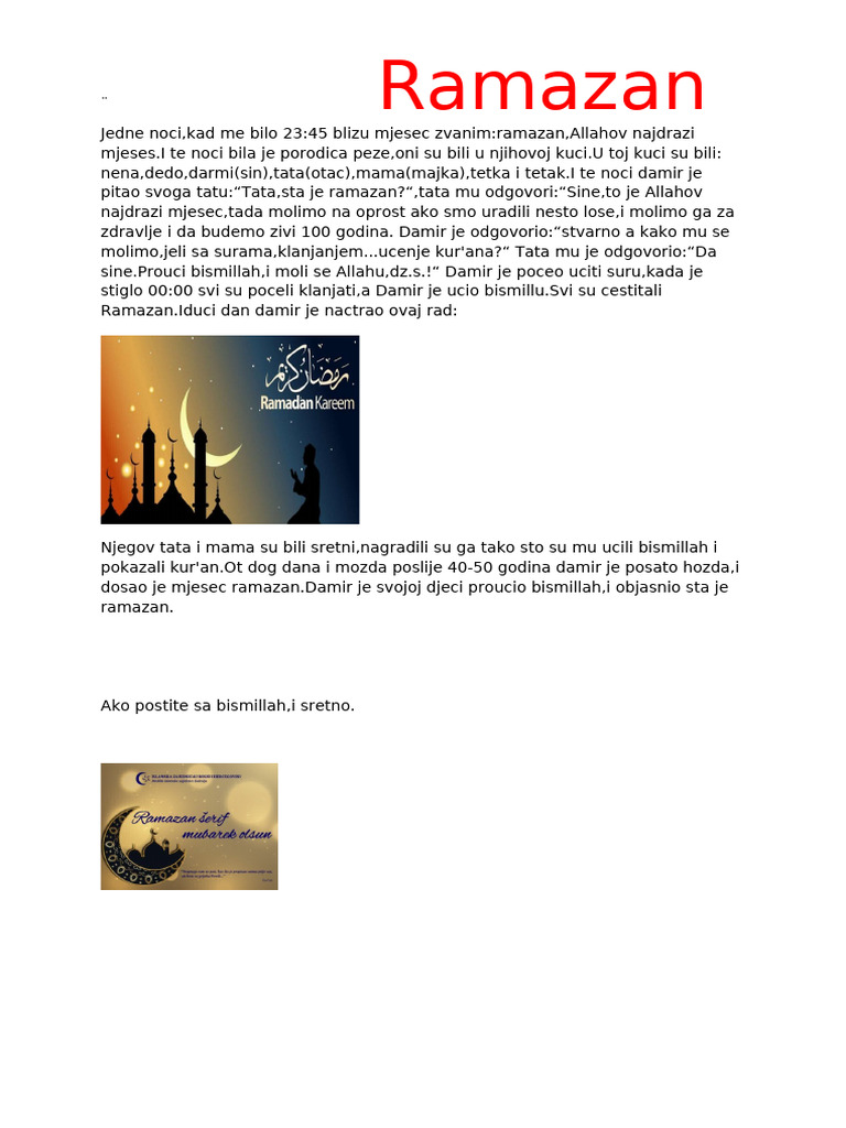 Ramazan. | PDF
