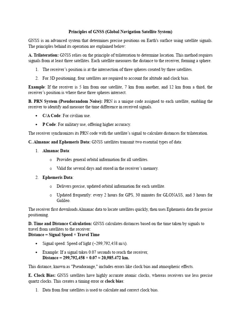 Principles of GNSS english | PDF | Navigation | Telecommunications ...