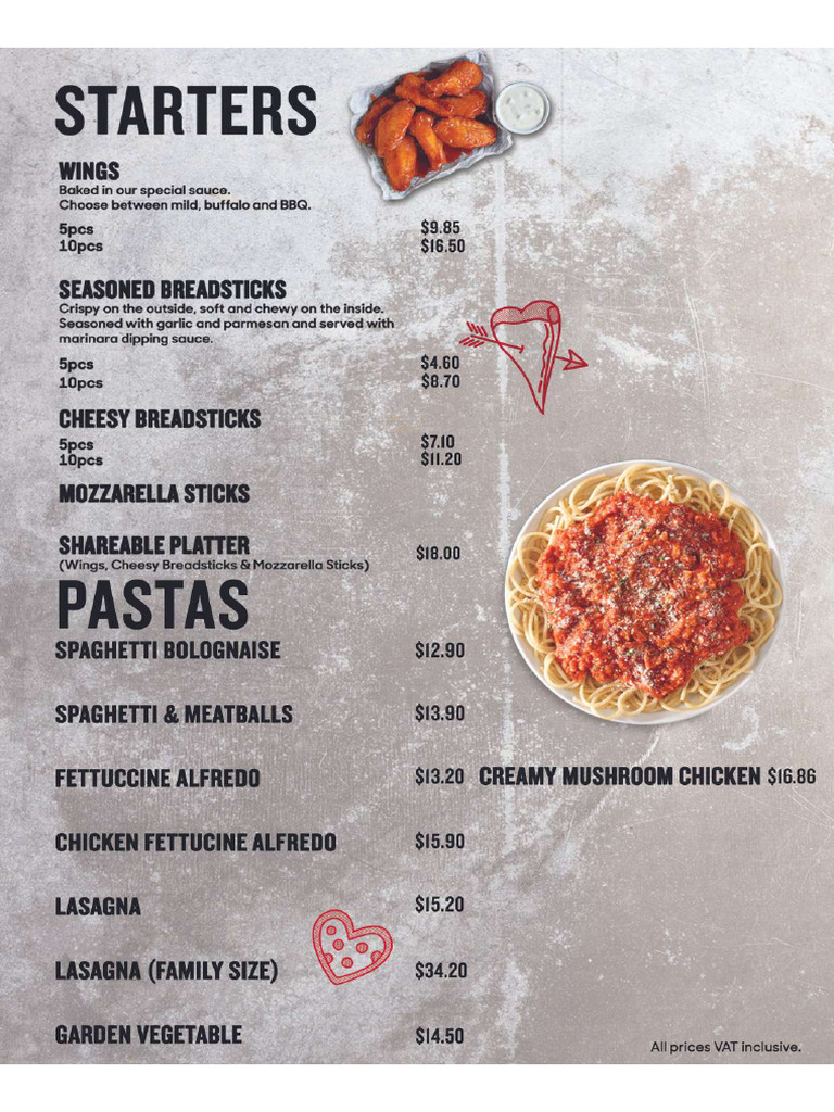 Menu Pizza | PDF