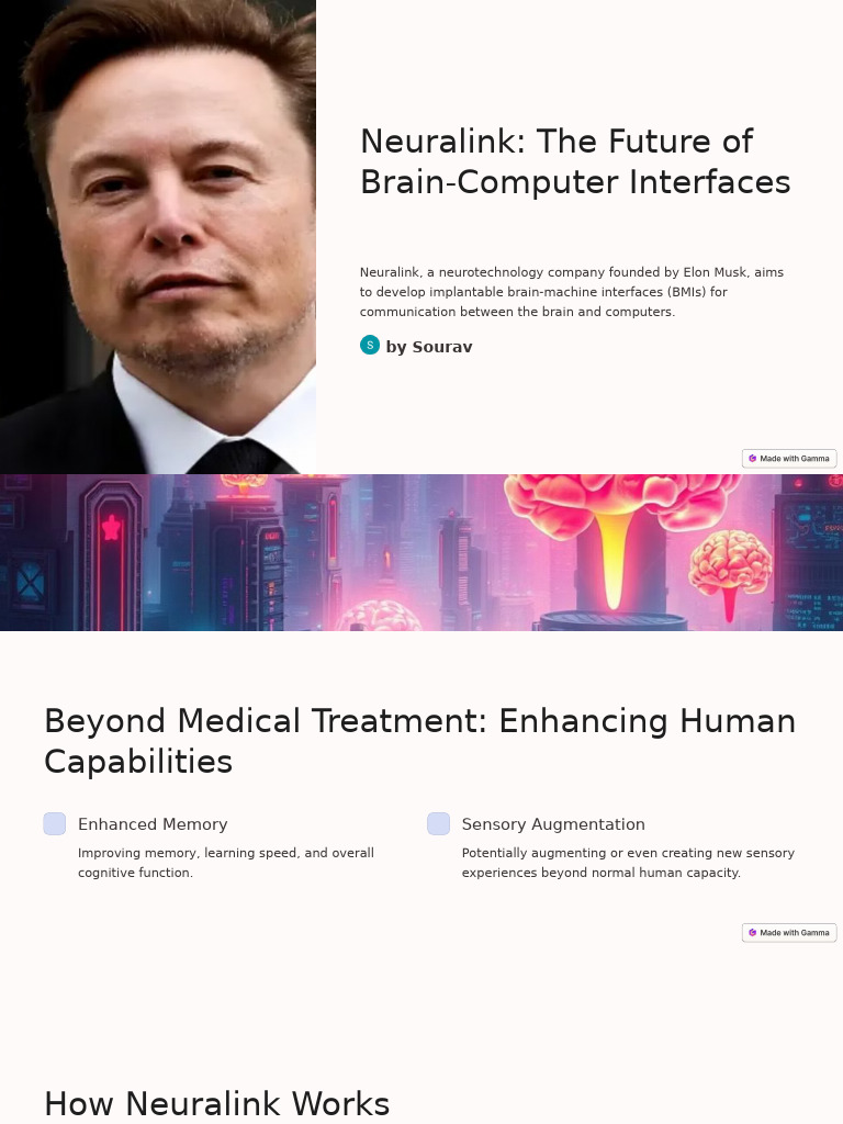 Neuralink: Revolutionizing Brain Tech | PDF | Brain | Cognitive Science