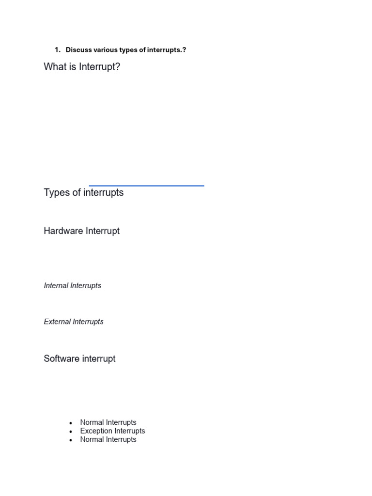 Types of Interrupts and DMA Explained | PDF | Input/Output | Computer ...