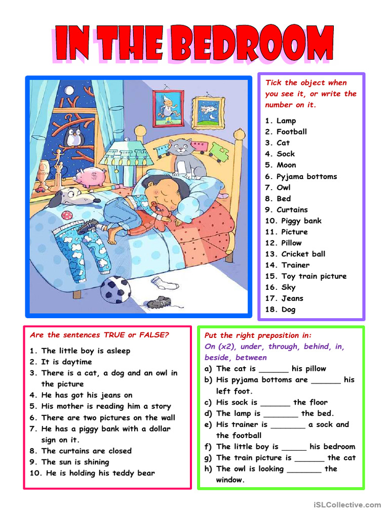 Picture Description with Prepositions | PDF