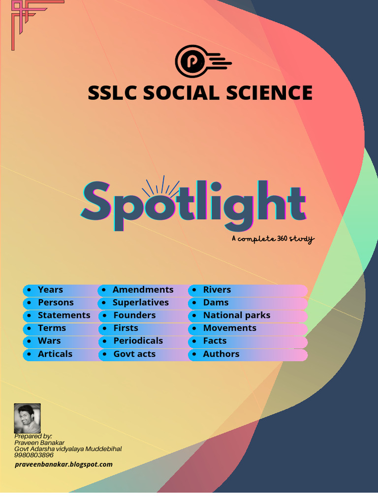 SSLC Social Science Study Guide | PDF | Agriculture | Soil