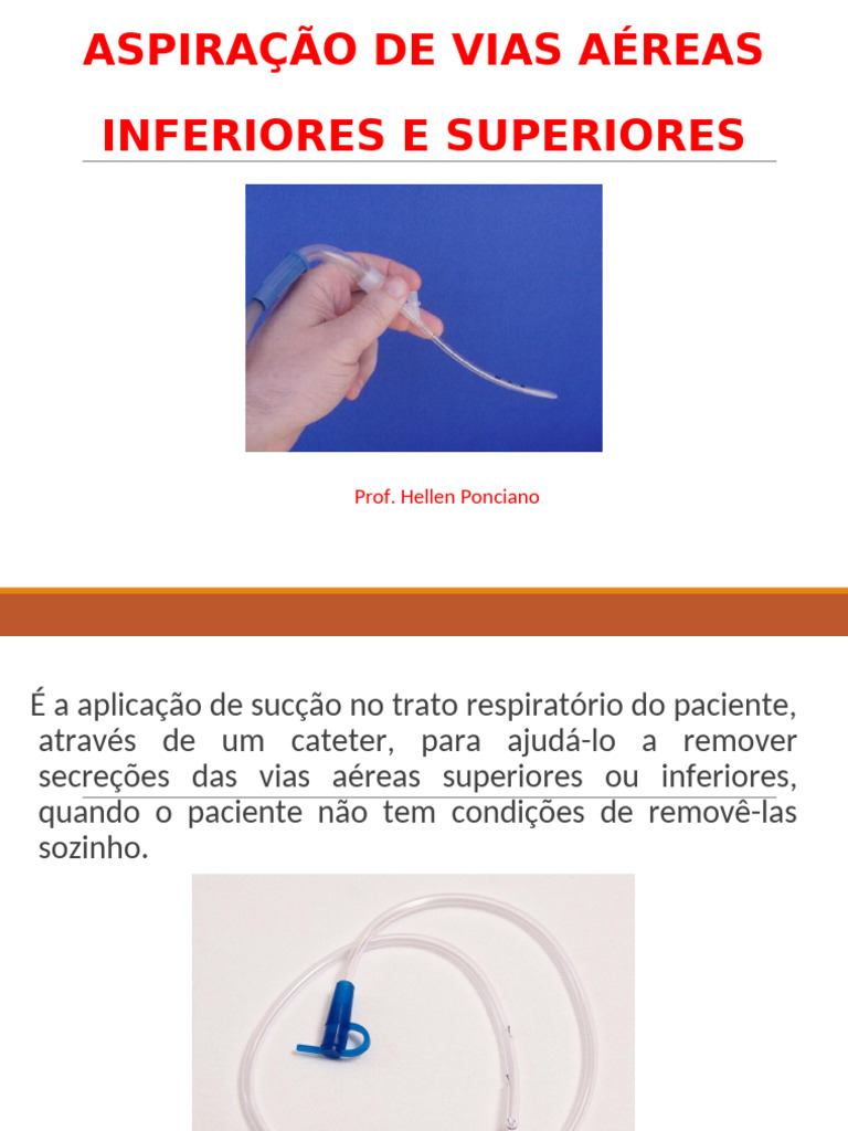 Aspira o De Vias A reas Procedimentos E Cuidados PDF Respira o