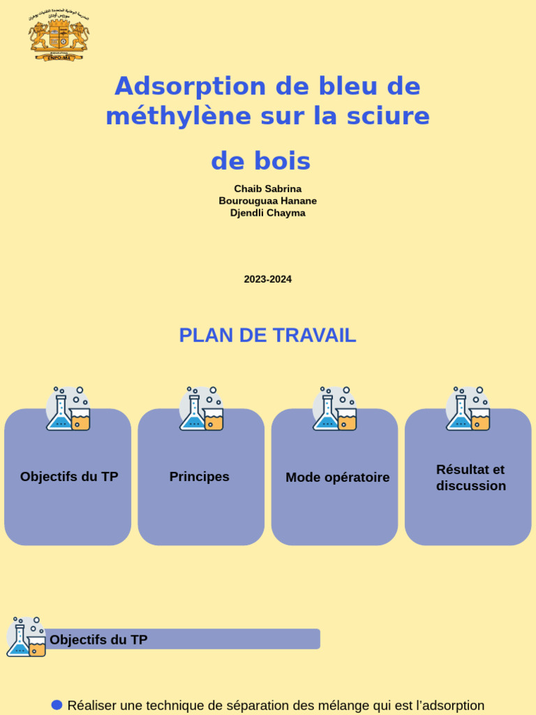 Adsorption de bleu de méthylène sur sciure PDF Adsorption L — free download