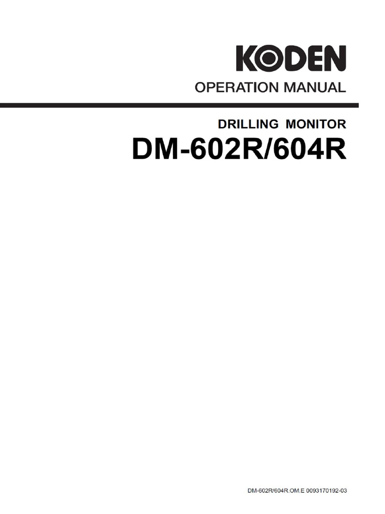 DM-602R/604R Operation Manual Overview | PDF | High Voltage ...