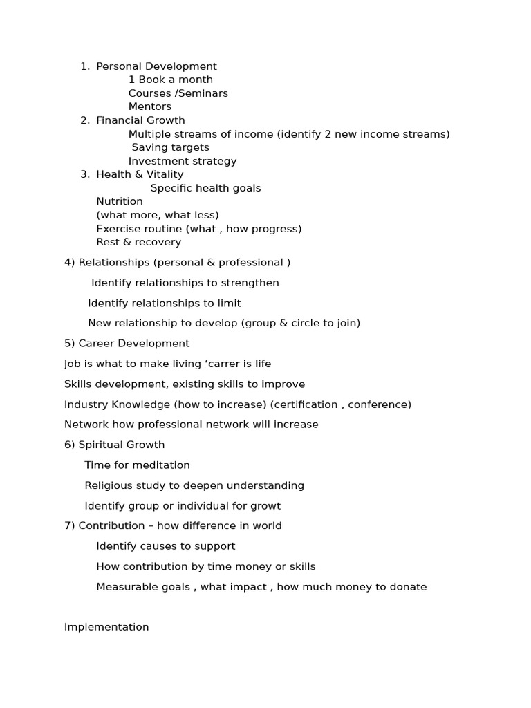 Personal Development | PDF