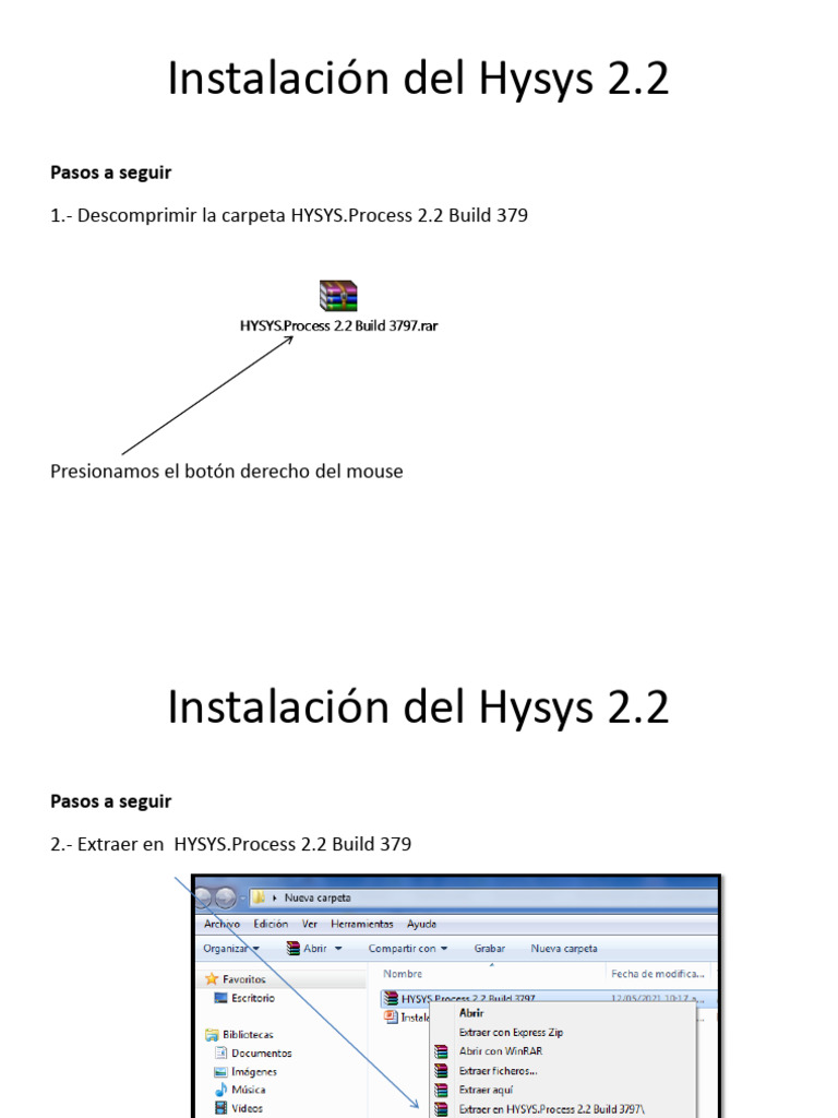 Guía de Instalación Hysys 2.2 Portable | PDF