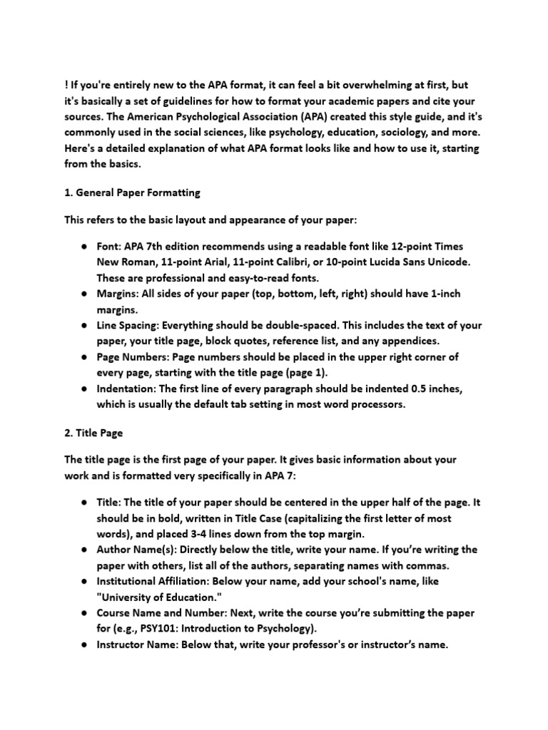 APA 7 Guide | PDF | Sleep | Apa Style
