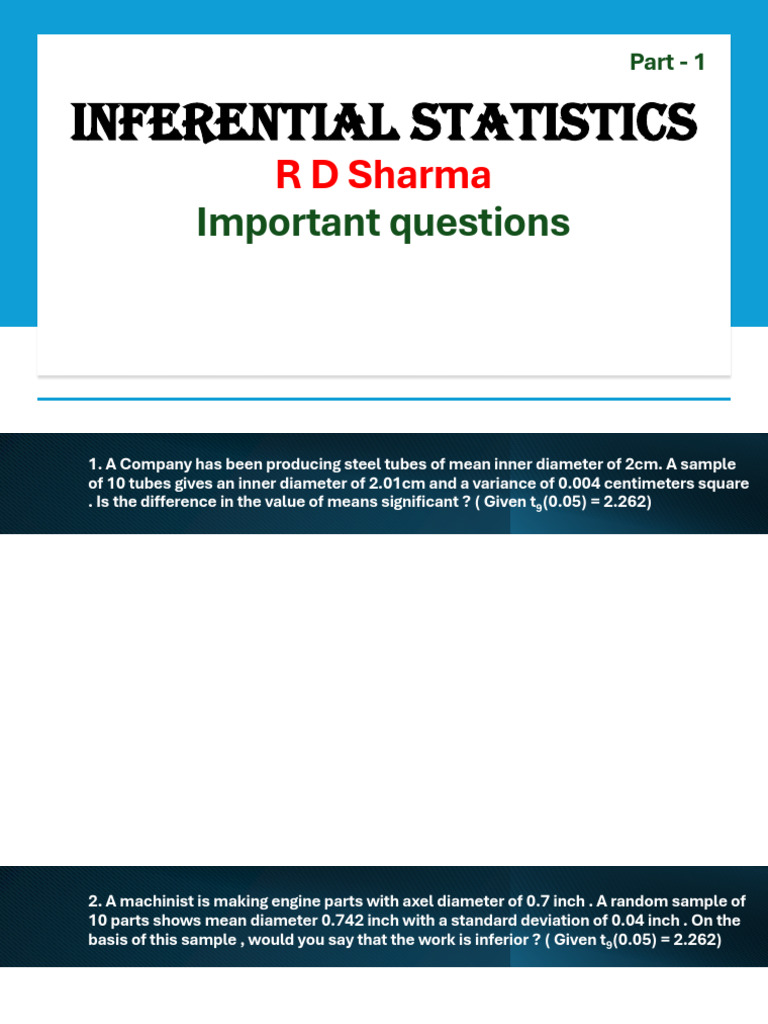 Chapter 11 Inferential Statistics | PDF | Standard Deviation | Statistics