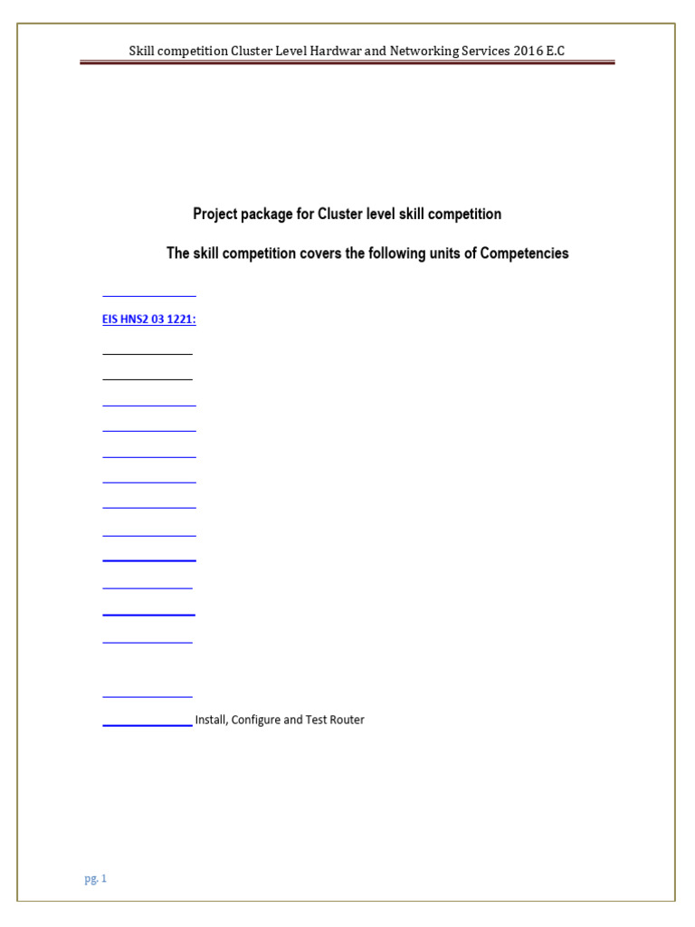 Hardware and Networking Skills Competition 2016 | PDF | Computer ...