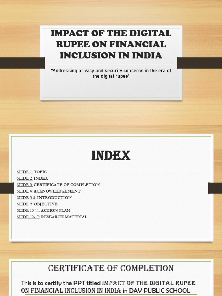 Impact of The Digital Rupee On Financial Inclusion | PDF | Computer ...