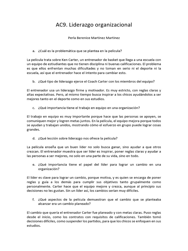 Lecciones de Liderazgo en "Juego de Honor" | PDF | Liderazgo