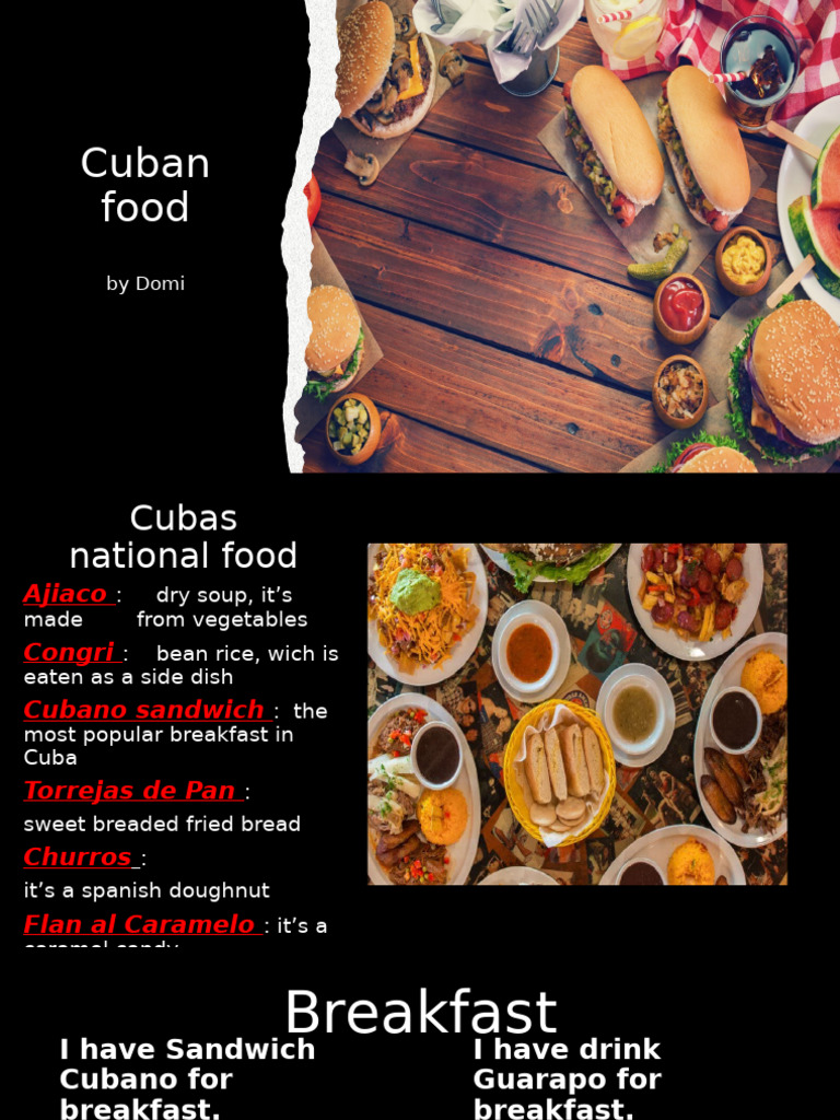 Authentic Cuban Food and Meals Guide | PDF