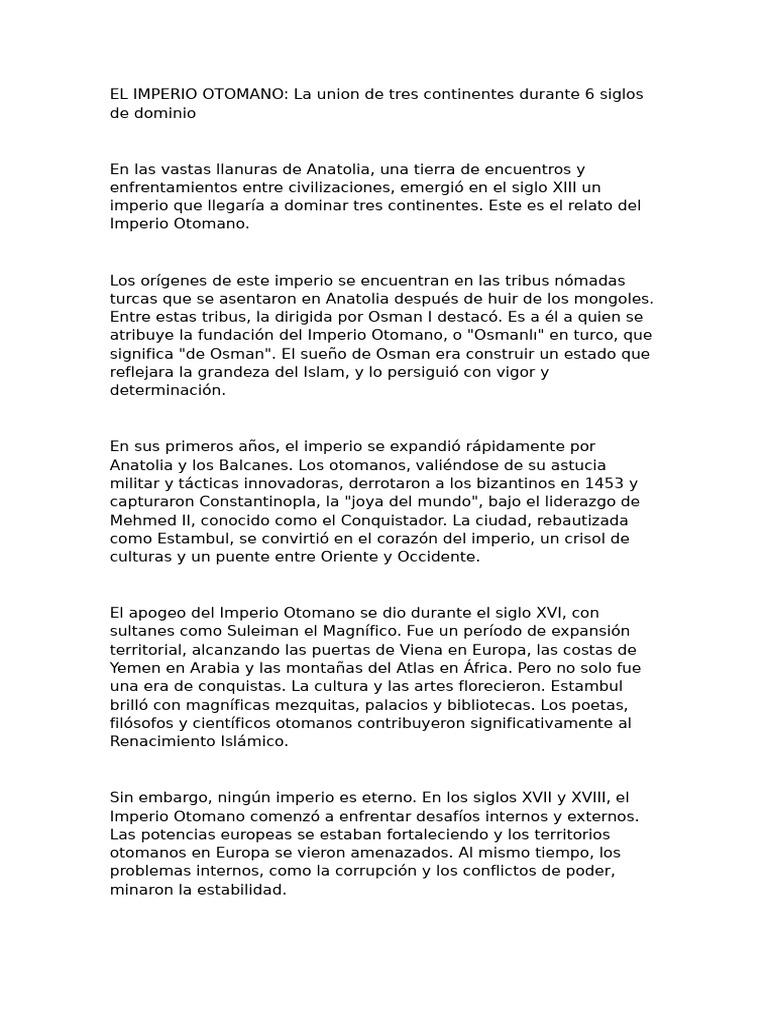 El Legado del Imperio Otomano | PDF | imperio Otomano | imperio Bizantino