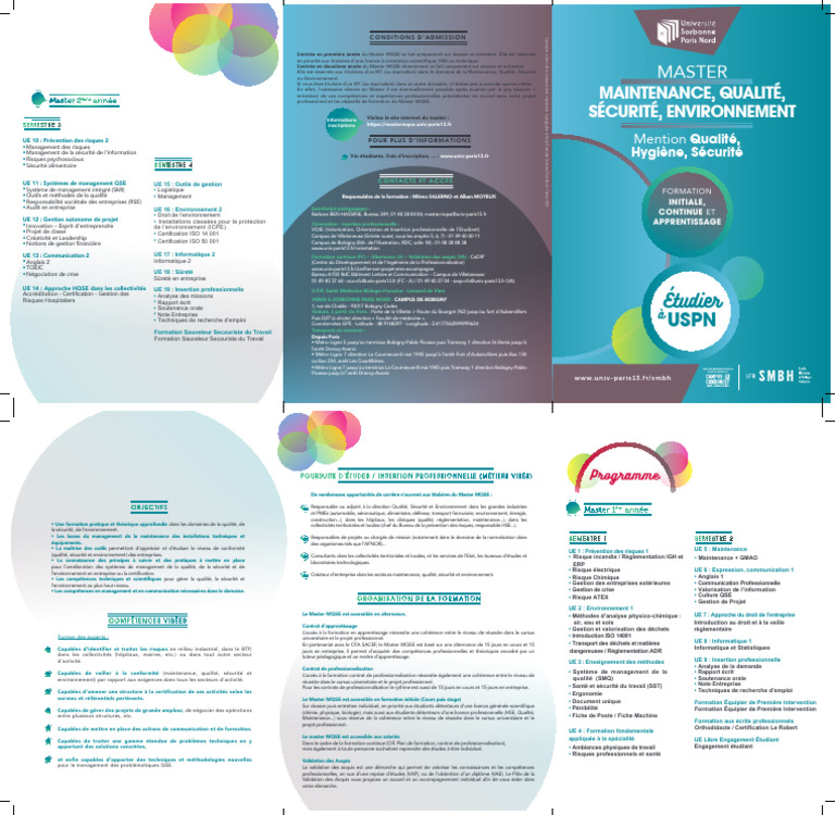 Master MQSE : Formation et Insertion | PDF | Sécurité