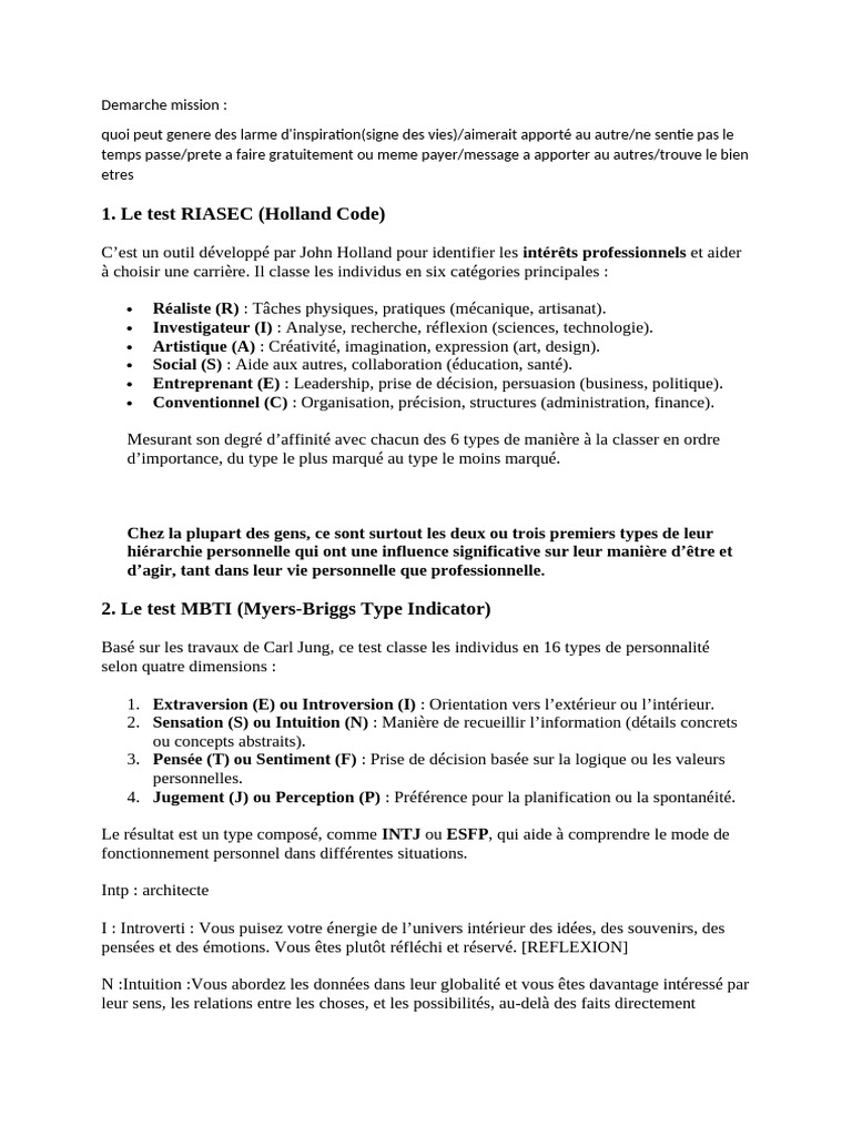 Comprendre le MBTI et ses fonctions | PDF | Introversion et ...