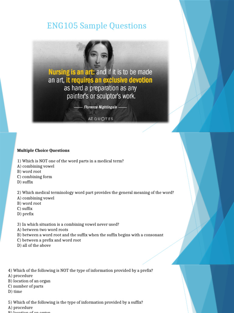Medical Terminology Quiz Questions | PDF | Patient | Hospital