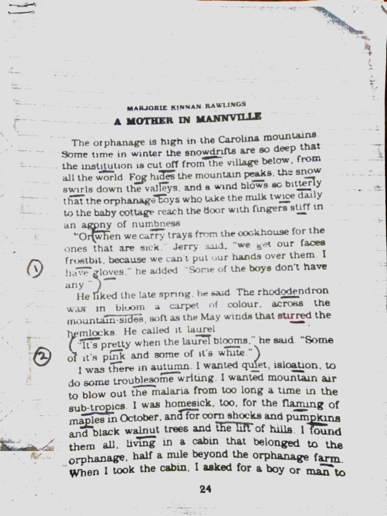 Marjorie Kinnan Rawlings: A Mother in Mannville | PDF