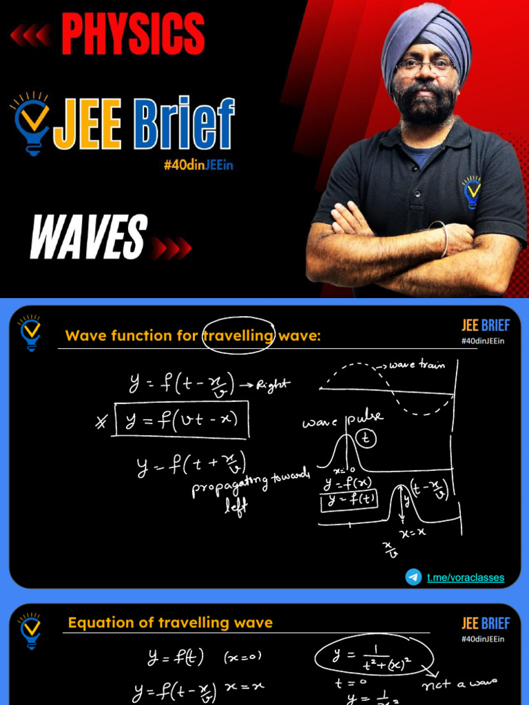 JEE Wave Physics Concepts and Equations | PDF
