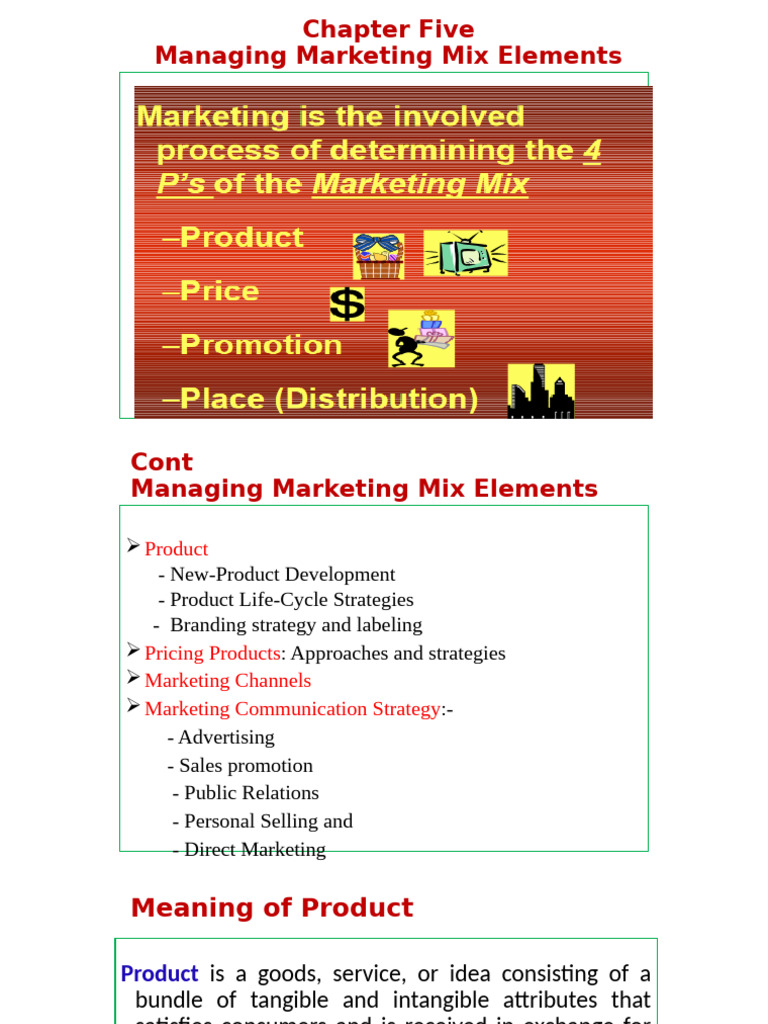 Managing Marketing Mix Elements Guide | PDF | Pricing | Marketing